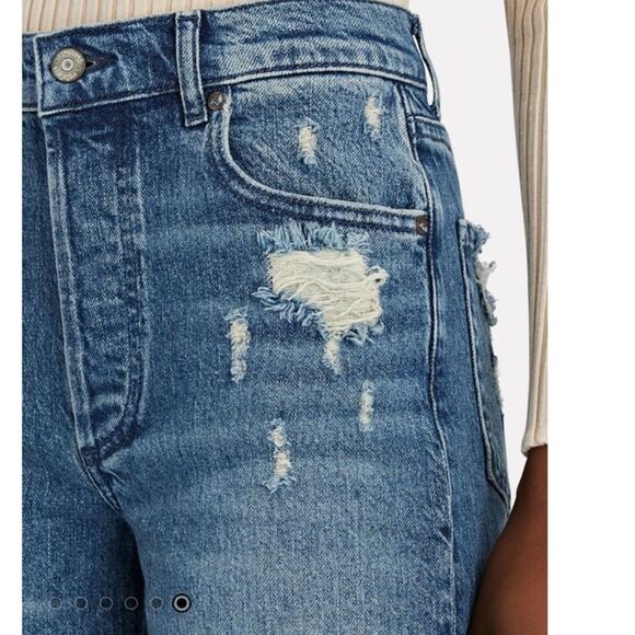 BOYISH JEANS Mikey Distressed Straight-Leg Jeans Short Circuit - Picture 5 of 8